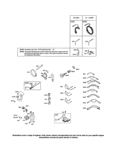 Alternator/Magneto Armature Diagram and Parts List for 204412-0163-01  Briggs and Stratton Engine